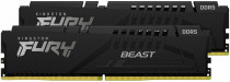 Комплект памяти KINGSTON 32 Гб, 2 модуля DDR5, 48000 Мб/с, CL40, 1.35 В, XMP профиль, радиатор, 6000MHz, Fury Beast, 2x16Gb KIT (KF560C40BBK2-32)