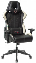 Кресло ZOMBIE искусственная кожа, до 120 кг, материал крестовины: пластик, механизм качания, поясничный упор, цвет: белый, чёрный (VIKING 5 AERO WHITE)