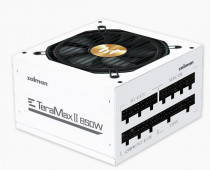 Блок питания ZALMAN 850 Вт, ATX, активный PFC, 120 мм, 80 PLUS Gold, отстёгивающиеся кабели, TeraMax II White (ZM850-TMX2 WH)