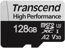 Карта памяти TRANSCEND 128 Гб, microSDXC, чтение: 100 Мб/с, запись: 85 Мб/с, U3 Smart Drive, A2, V30 (TS128GUSD330S)
