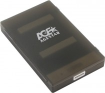 Внешний корпус AGESTAR для HDD/SSD 3UBCP1-6G SATA пластик черный 2.5