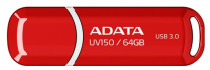 Флеш диск ADATA 64 Гб, USB 3.0, UV150 Red (AUV150-64G-RRD)