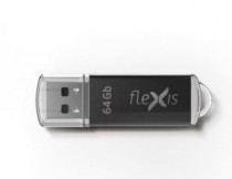 Флеш диск FLEXIS 64 Гб, USB 3.0, RB-108 черный (FUB30064RBK-108)