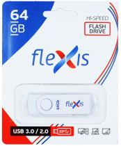 Флеш диск FLEXIS 64 Гб, USB 3.0, RW-101 (FUB30064RW-101)