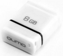 Флеш диск QUMO 8 Гб, USB 2.0, Nano White (QM8GUD-NANO-W)