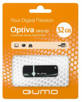 Флеш диск QUMO 32 Гб, USB 2.0, Optiva 02 Black (QM32GUD-OP2-black)