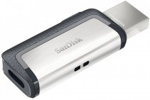 Флеш Диск SANDISK 32 Гб, USB 3.0/USB 3.1 Type C, выдвижной разъем, Ultra Dual Type-C (SDDDC2-032G-G46)