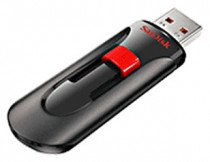 Флеш диск SANDISK 64 Гб, USB 2.0, защита паролем, выдвижной разъем, Cruzer Glide (SDCZ60-064G-B35)