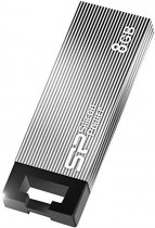 Флеш диск SILICON POWER 8 Гб, USB 2.0, защита паролем, резервное копирование, выдвижной разъем, водонепроницаемый корпус, Touch 835 Grey (SP008GBUF2835V1T)