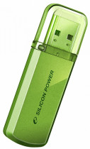 Флеш диск SILICON POWER 64 Гб, USB 2.0, Helios 101 Green (SP064GBUF2101V1N)