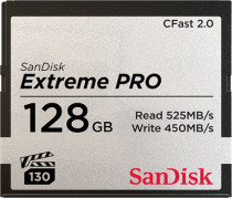 Карта памяти SANDISK 128 Гб, CFast, чтение: 525 Мб/с, запись: 450 Мб/с, Extreme Pro (SDCFSP-128G-G46D)