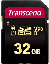 Карта памяти TRANSCEND 32 Гб, SDHC, Secure Digital HC, чтение: 285 Мб/с, запись: 180 Мб/с, V90 (TS32GSDC700S)