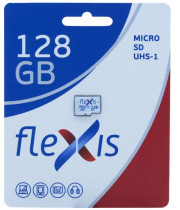 Карта памяти FLEXIS 128 Гб, microSDXC, UHS-I Class 10 U1 (FMSD128GU1)