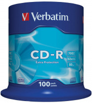 Диск CD-R VERBATIM 700Mb 52x CakeBox (100шт) (43411 100шт)