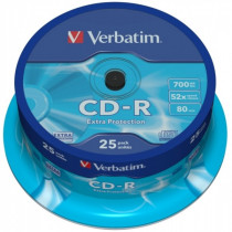 Диск CD-R VERBATIM 700Mb 52x CakeBox (25шт) (43432 25шт)
