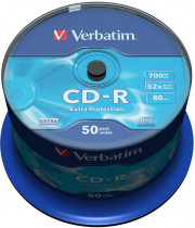 Диск CD-R VERBATIM 700Mb 52x DataLife Cake Box (50шт.) (43351 50шт)