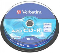 Диск CD-R VERBATIM 700Mb 52x DataLife+ Cake Box (10шт) (43429 10шт)