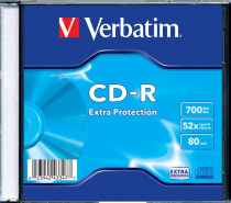 Диск CD-R VERBATIM 700Mb 52x Slim case (1шт) (43347) (43347 1шт)