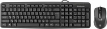 Клавиатура + мышь DEFENDER проводные, 1000 dpi, цифровой блок, USB, Dakota C-270 Black, чёрный (45270)