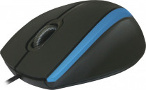 Мышь DEFENDER проводная, оптическая, 1000 dpi, USB, MM-340 Black/Blue, синий, чёрный (52344)