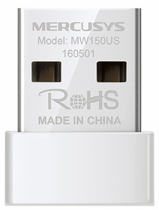 Wi-Fi адаптер USB MERCUSYS Wi-Fi: 802.11n, максимальная скорость 150 Мбит/с, USB 2.0 (MW150US)