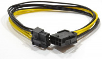 Кабель GEMBIRD Удлинитель кабеля питания PCI-Express 6+2pin M/ PCI-Express 6+2pin F, 30см (CC-PSU-84)