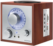 Радиоприемник HYUNDAI настольный, коричневый (H-SRS200)