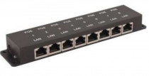 Инжектор PoE OSNOVO пассивный, Fast Ethernet на 8 портов, предназначен для питания оконечных сетевых устройств, напряжение PoE - до 57V(конт. 4,5 (+), 7,8 (-)), максимальный ток на каждый порт - 650мA, металлический корпус, блок питания в комплект не входит (MIDSPAN-8/P)