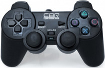 Геймпад CBR проводной, для ПК, PS2, PS3, виброотдача, чёрный (CBG 950)
