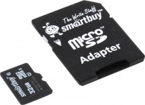 Карта памяти SMARTBUY Micro SDHC 32GB Class 10 UHS-I (с адаптером SD) (SB32GBSDCL10-01)