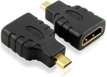 Переходник GREENCONNECT micro-HDMI (Тип D) 19M штекер/ HDMI (Тип А) 19F гнездо (GC-CVM401)