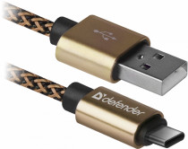 Кабель DEFENDER USB2.0 TO TYPE-C 1M GOLD USB09-03T (87812)