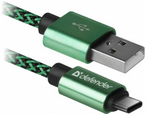 Кабель DEFENDER USB2.0 TO TYPE-C 1M GREEN USB09-03T (87816)