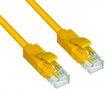 Патч-корд GREENCONNECT прямой 40.0m, UTP кат.5e, желтый, позолоченные контакты, 24 AWG, литой, , ethernet high speed 1 Гбит/с, RJ45, T568B (GCR-LNC02-40.0m)