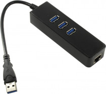 Ethernet-адаптер GREENCONNECT USB 3.0 на 3 порта + 10/100Mbps Ethernet Network (GCR-AP04)