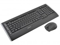 Клавиатура + мышь A4TECH беспроводные, радиоканал, 2000 dpi, цифровой блок, USB, чёрный (9300F)