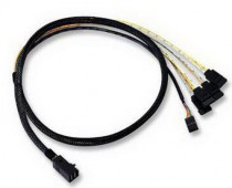 Кабель LSI CBL-SFF8643-SATASB-10M ( / L5-00221-00), INT SFF8643-to-4*SATA+SB (MiniSAS HD -to- 4*SATA+SideBand internal cable) 100cm (LSI00411)