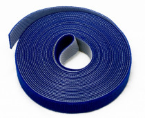Лента липучка HYPERLINE в рулоне, ширина 9 мм, длина 5 м, полиамид (тканое плетение), синяя (WASNR-5x9-BL)
