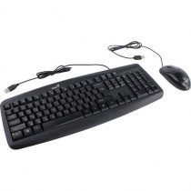 Клавиатура + мышь GENIUS проводные, 800 dpi, цифровой блок, USB, KM-200 Black, чёрный (31330003402)