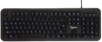 Клавиатура GEMBIRD проводная, мембранная, цифровой блок, подсветка клавиш, USB, чёрный (KB-200L)