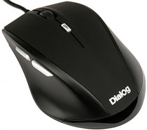 Мышь DIALOG проводная, оптическая, 1200 dpi, USB, чёрный (MOC-17U)