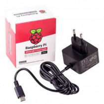 Блок питания RASPBERRY PI 4 Model B Official Power Supply Retail, Black, 5.1V, 3A, Cable 1.5 m, USB Type С output jack, для 4 B (187-3425) (187-3417)