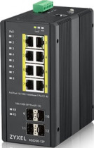 Коммутатор ZYXEL управляемый, уровень 2, 12 портов Ethernet 1 Гбит/с, 4 uplink/стек/SFP (до 1 Гбит/с), RGS200-12P (RGS200-12P-ZZ0101F)