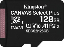 Карта памяти KINGSTON 128 Гб, microSDXC, чтение: 100 Мб/с, V10, Canvas Select Plus (SDCS2/128GBSP)