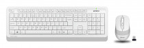 Клавиатура + мышь A4TECH беспроводные, радиоканал, 1600 dpi, цифровой блок, USB, Fstyler, белый (FG1010 WHITE)