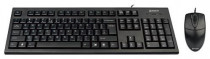 Клавиатура + мышь A4TECH проводные, цифровой блок, USB, цвет: чёрный (KR-8520D)