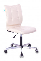 Кресло БЮРОКРАТ без подлокотников бежевый сиденье бежевый искусственная кожа крестовина металл (CH-330M/BEIGE)