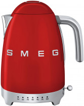 Чайник электрический SMEG 1.7л. 2400Вт, скрытый нагревательный элемент, нержавеющая сталь, красный (KLF04RDEU)