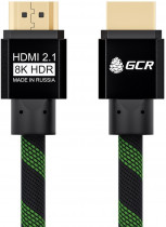 Кабель GREENCONNECT HDMI 2.1, 8K 60Hz, 4K 144Hz, 1.0m , динамический HDR 4:4:4, Ultra HD, 48.0 Гбит/с, тройное экранирование, ферритовые фильтры, (GCR-51833)
