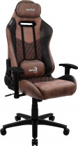 Кресло AEROCOOL текстиль/искусственная кожа, до 150 кг, механизм качания, поясничный упор, цвет: красный, чёрный, DUKE Punch Red (4710562751147)